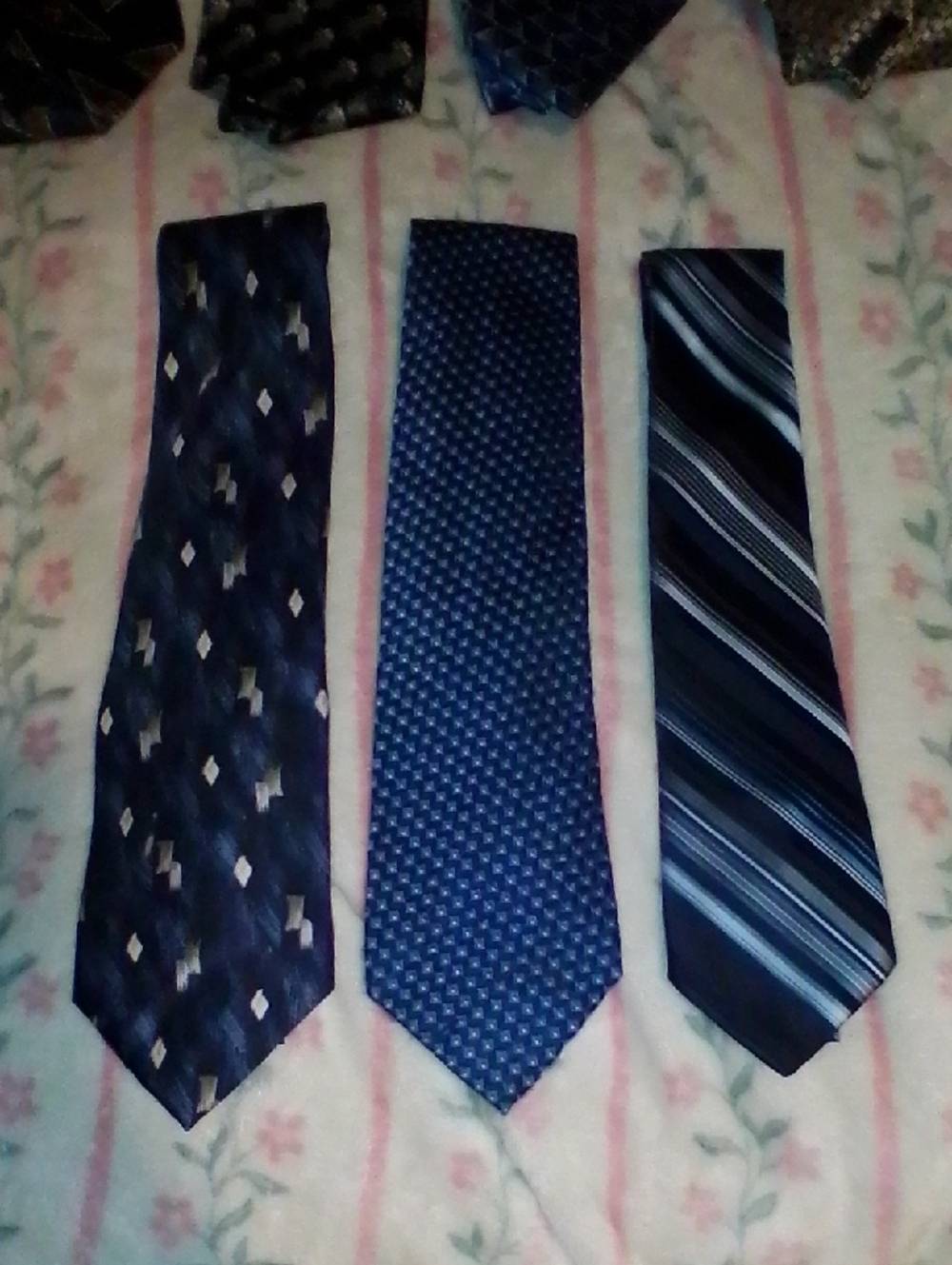 Navy and Light Blue Patterned Men's Ties